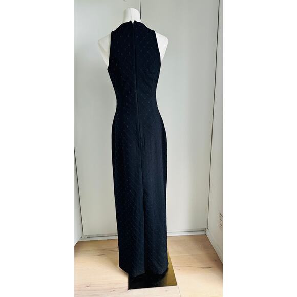 BELLE Badgley Mischka Black Formal Gown Beaded Size 0 Black Tie Party Prom - Picture 4 of 12